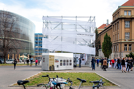 Ausstellungsstation in Prag/Praha (CZ), Herbst 2018, © Dominik Tryba