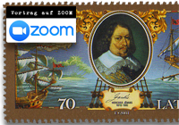 Auf der 70-Santimi-Briefmarke von 2001 erinnerte die lettische Post an Herzog Jakob und seine Kolonialpläne. © gemeinfrei / wikimedia commons