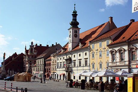 Die Untersteiermark/Štajerska im heutigen Slowenien war eine jener Regionen, deren Bewohner nach 1918 ethnisch meist nicht klar zuordenbar waren. Im Bild der Marktplatz von Marburg an der Drau/Maribor