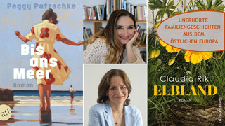 Collage aus den Buchcovern und Autorinnenfotos von Peggy Patzschke (oben) und Claudia Rikl Foto Peggy Patzschke: © Peggy Patzschke | Foto: Claudia Rikl: © Rechtnitz Leipzig