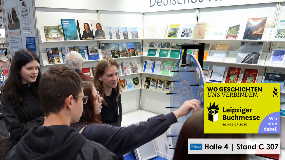 Das Deutsche Kulturforum östliches Europa auf der Leipziger Buchmesse 2026 Platzhalterdarstellung für ausgewählte Veranstaltungen