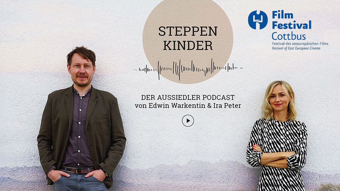  Ira Peter und Edwin Warkentin sind die Köpfe hinter dem Podcast »Steppenkinder«. Foto: © Edwin Bill/Kulturreferat für Russlanddeutsche (Screenshot)