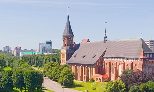 Blick auf den Königsberger Dom, der zwischen 1992 und 1998 unter Beteiligung der russischen Regierung und unter anderem der ZEIT-Stiftung restauriert wurde. Foto: © Gumerov Illdar, Wikicommons (Ausschnitt)