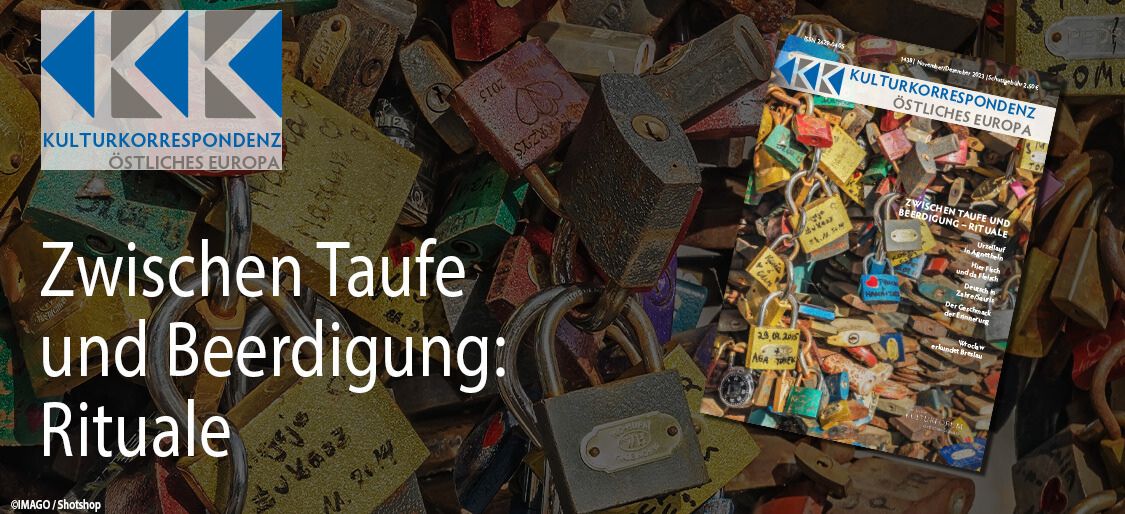 Banner der KK 1438 – Monate November/Dezember 2023 – Heft-Schwerpunkt: Zwischen Taufe und Beerdigung: Rituale