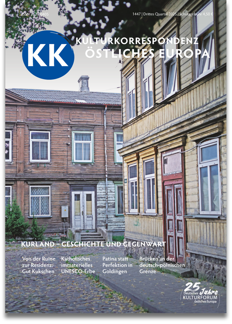 Titelbild: Kurland – Geschichte und Erinnerung | KK – Kulturkorrespondenz östliches Europa Nr. 1447 – Ausgabe Drittes Quartal 2025