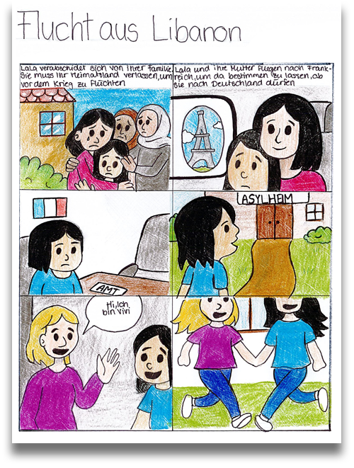 Comic-Workshop Chemnitz 2025: Flucht aus Libanon Comic-Workshop Chemnitz 2025: Flucht aus Libanon