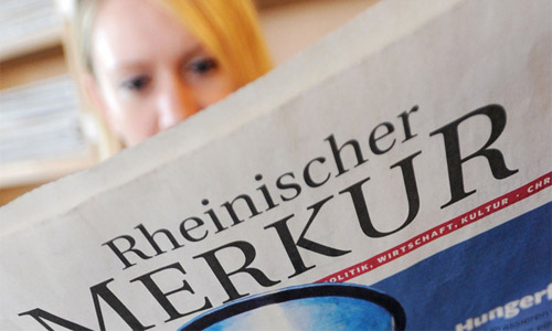 Titelblatt Rheinischer Merkur (Ausschnitt)
