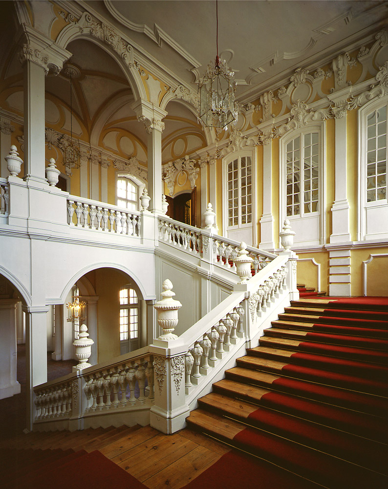 Treppenhaus im Schloss Ruhenthal/Rundāle. Foto: © Deutsches Kulturforum östliches Europa, 2025 Treppenhaus im Schloss Ruhenthal/Rundāle. Foto: © Deutsches Kulturforum östliches Europa, 2025