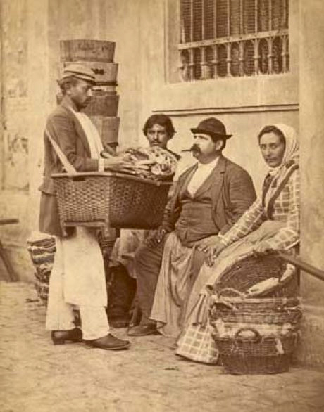 Hausierer in Wien, um 1880. Fotografie: Otto Schmidt