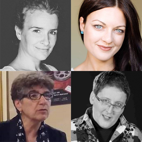 Die Referentinnen im Uhrzeigersinn von oben links: Ildikó Frank, Alexandra Murăruș, Drd. Simona Vintilă und Dr. Carmen Elisabeth Puchianu