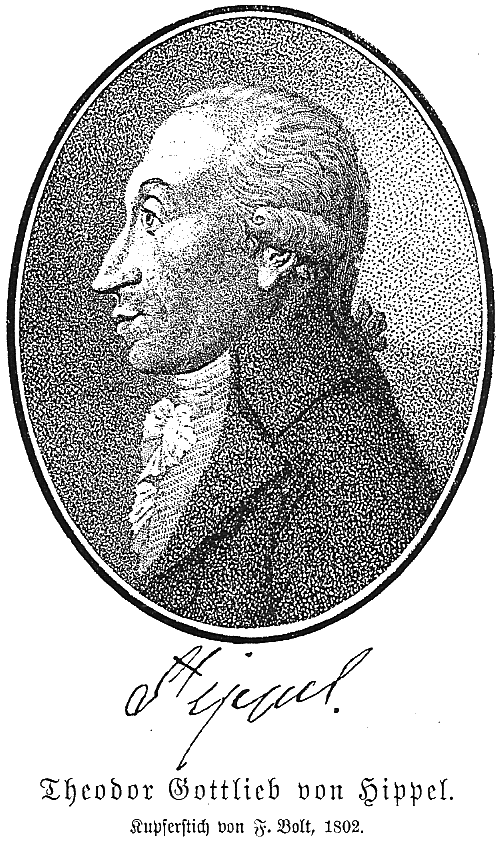  Theodor Gottlieb von Hippel. Kupferstich von F. Bolt, 1802