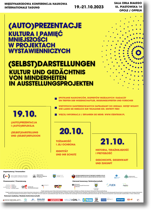 Plakat: Tagung/Konferencja: (Selbst)Darstellungen | (Auto)Prezentace , 19.-21.10.2023