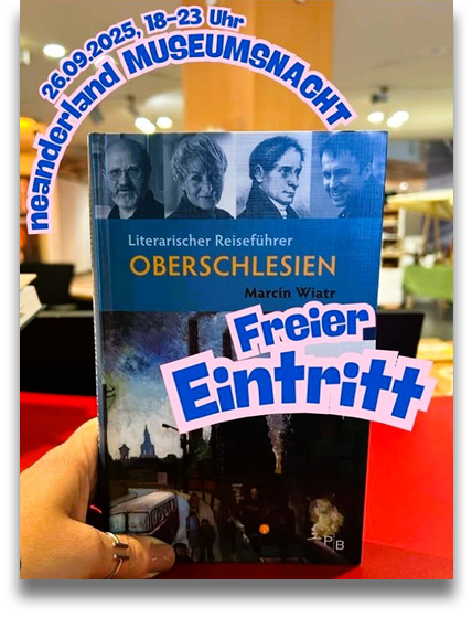 Plakat: neanderland Museumsnacht. Foto: © Katarzyna Schiewek, Oberschlesisches Landesmuseum Ratingen