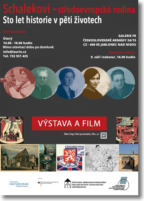 Plakát: Schalekovi – středoevropská rodina. Výstava v Jablonci