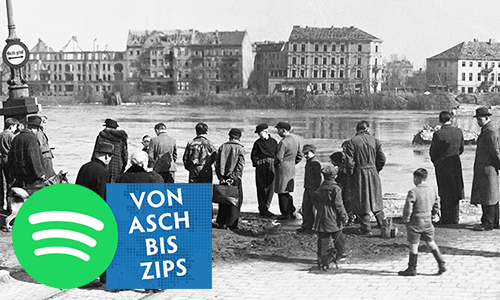 Frankfurt (Oder) 1945: Panorama mit Blick auf die gesprengte Brücke nach Osten, © Stadtarchiv Frankfurt (Oder) | Foto: Walter Fricke