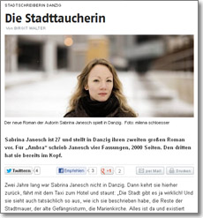 Frankfurter Rundschau, 16.08.2012: Die Stadttaucherin (Ausriss)