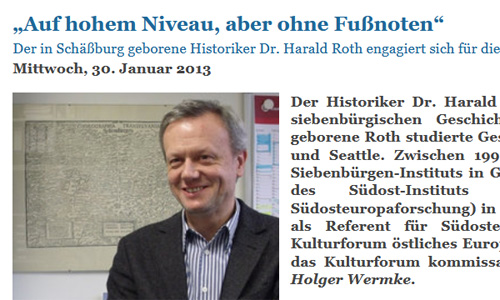 Screenshot: Allgemeine Deutsche Zeitung, 30.01.2013: »Auf hohem Niveau, aber ohne Fußnoten«