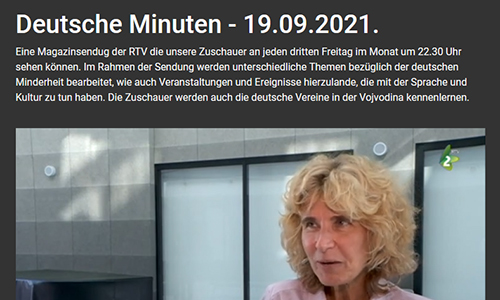 Screenshot der Website von RTV – Radio und Fernsehen der Wojwodina