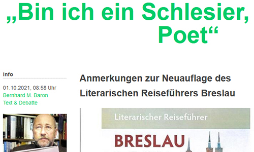 Screenshot – Literaturportal Bayern: »Bin ich ein Schlesier, bin ich ein Poet«