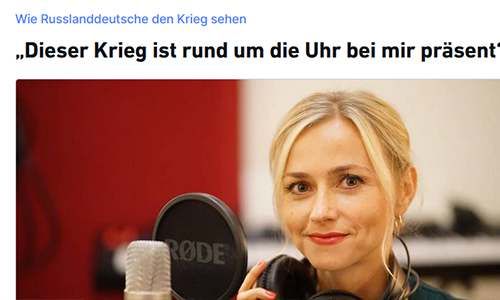 Screenshot: RND, 22.04.2022: Ira Peter: »Dieser Krieg ist rund um die Uhr bei mir präsent« (Ausschnitt)