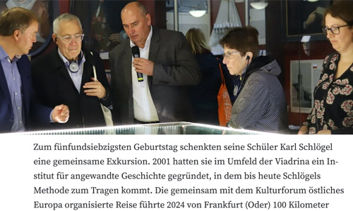 Frankfurter Allgemeine Zeitung, 18.10.2025: Karl Schlögel und die Kunst, Europa im Gehen zu begreifen (Ausschnitt)