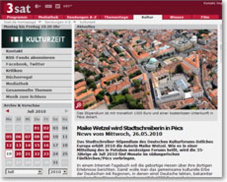 Screenshot von www.3sat.de
