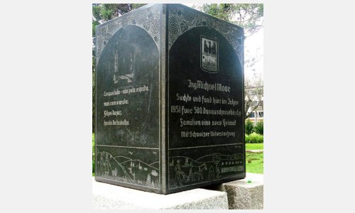 Denkmal für Michael Moor aus India in Syrmien, einen der Väter der Ansiedlung
