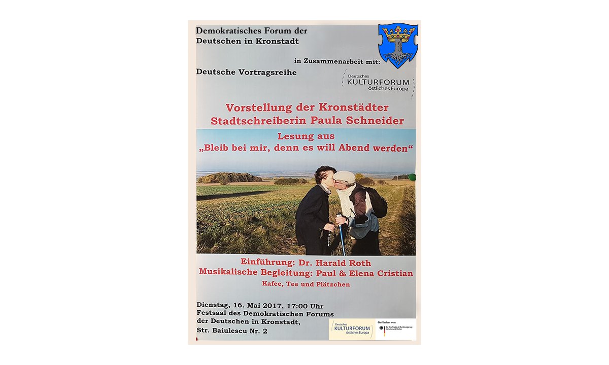 Vorstellung der Kronstädter Stadtschreiberin - Events