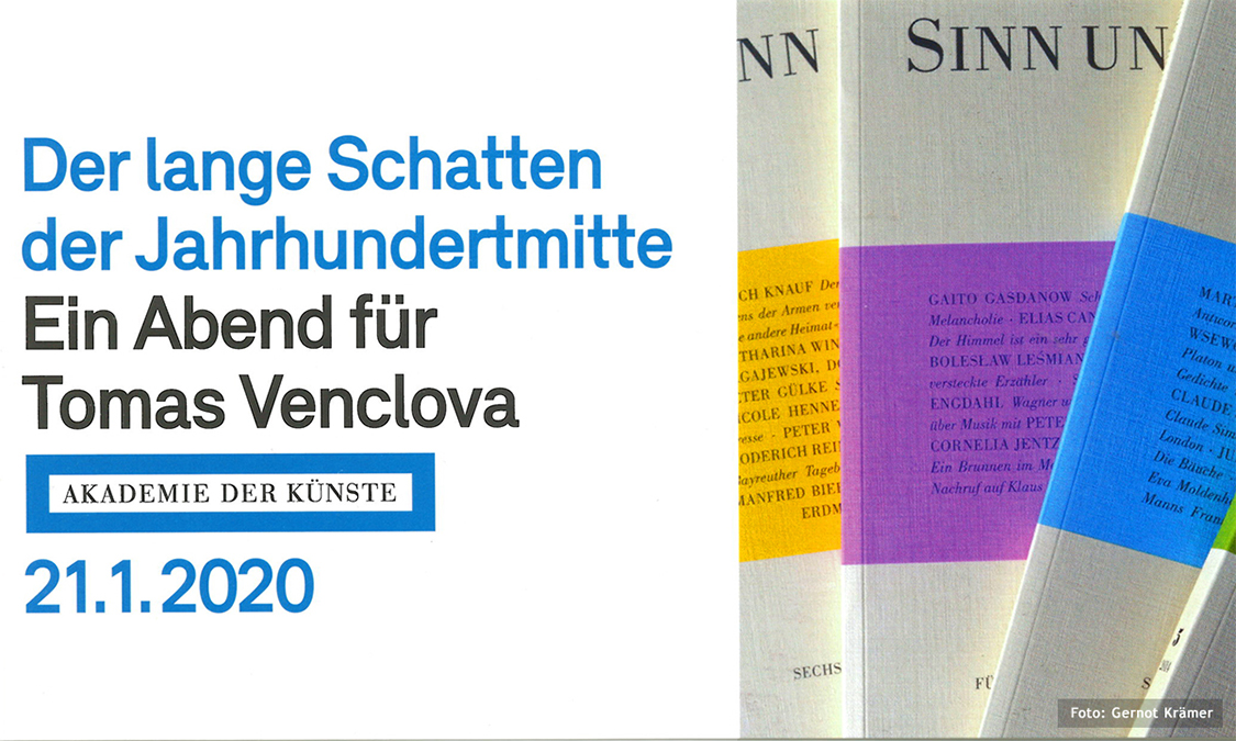 Der lange Schatten der Jahrhundertmitte. Ein Abend für Tomas Venclova - Veranstaltungen