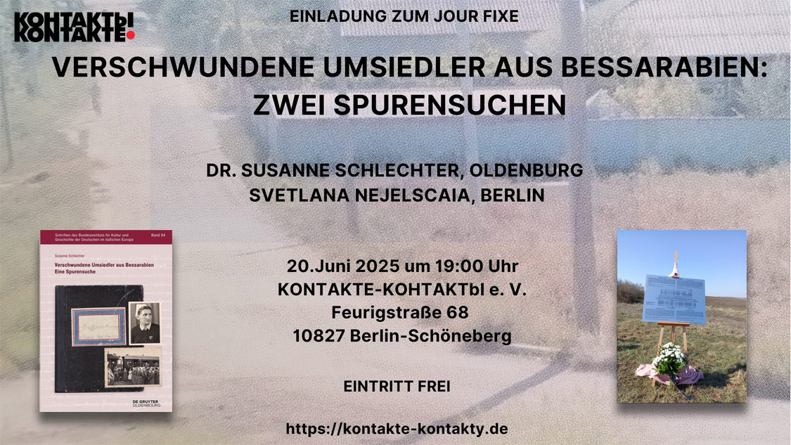 Verschwundene Umsiedler aus Bessarabien - Veranstaltungen